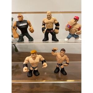 WWE Rumblers Mattel 2 Inch Action Figures Set of 5 2011 John Cena‎ The Rock